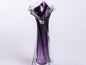 Ваза для квітів 31.5 см декоративна ваза для букета 300 мл Фіолетова