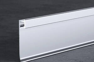 Встроенный алюминиевый плинтус с LED-подсветкой BEST DEAL 5/60 LED серебро матовое 60 мм, длина 2,5м