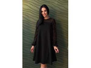 Вечірня сукня з прозорими рукавами 'Sofira' | Норма та батал