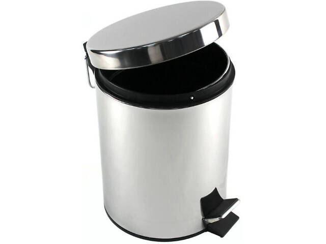 Відро для сміття Gedy Argenta 3л з педаллю (2609-13) Хром - Фото 3
