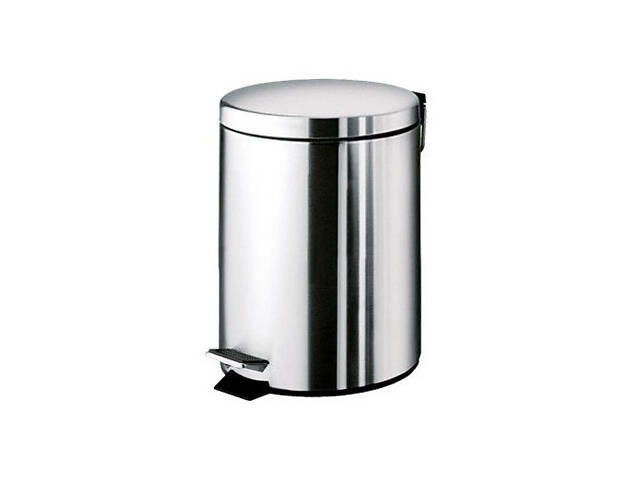 Відро для сміття Gedy Argenta 3л з педаллю (2609-13) Хром - Фото 1