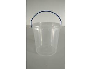 Ведро круглое с крышкой 1,1 л прозрачное (1 шт)