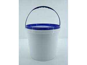 Ведро круглое с крышкой 10 л, белое (1 шт)