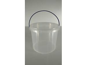 Ведро круглое с крышкой 3 л, прозрачное (1 шт)