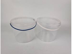 Ведро круглое с крышкой 5 л, прозрачное (1 шт)