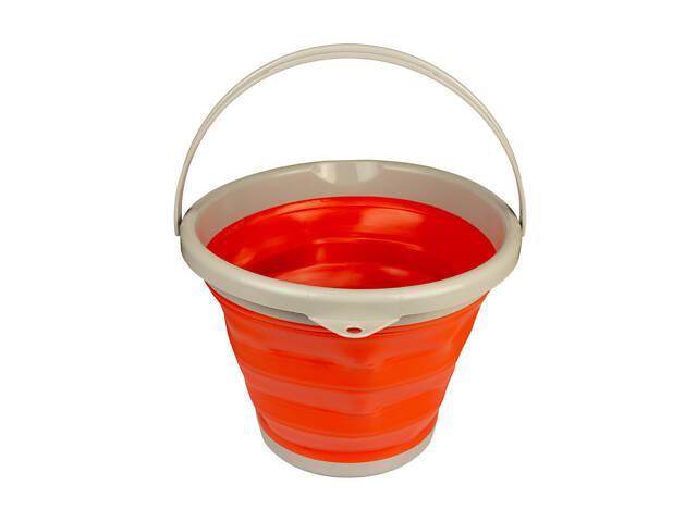 Ведро складное силиконовое Tramp 10L orange TRC-091-orange - Фото 2