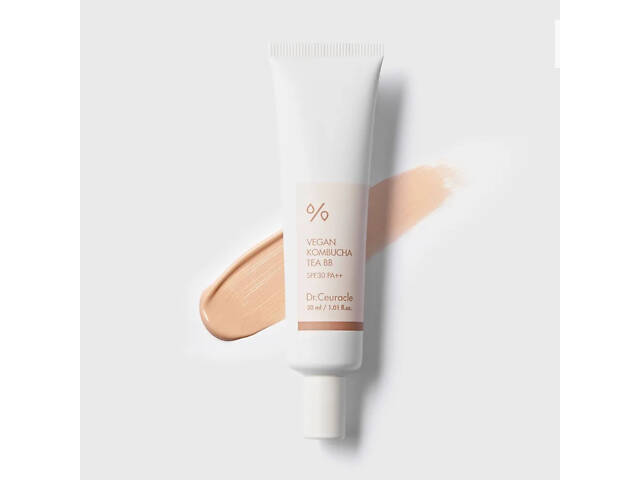Веганский тональный кремовый ВВ с экстрактом комбучи Dr.Ceuracle Vegan Kombucha Tea BB Cream 30 мл