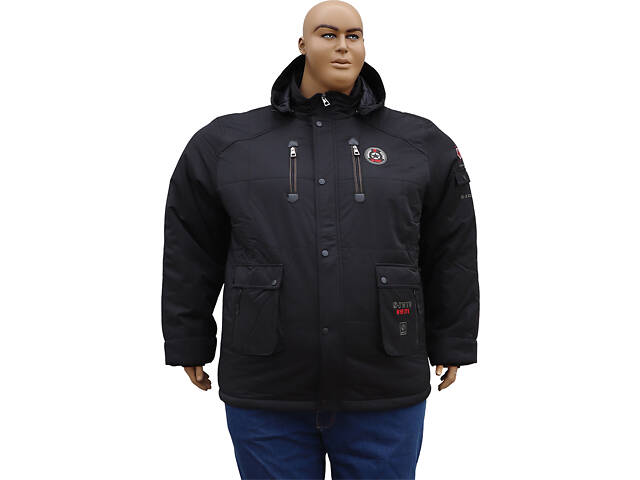 Великий розмір чоловіча куртка єврозима світло-сірого кольору. - Фото 5