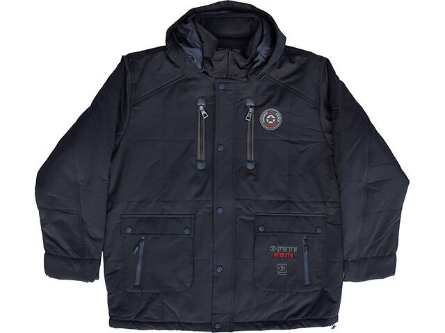 Великий розмір чоловіча куртка єврозима світло-сірого кольору. - Фото 8