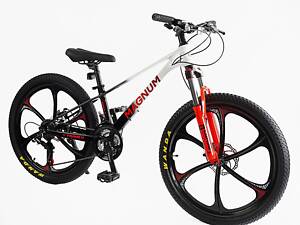 Велоcипед Спортивный Corso «MAGNUM» 24' дюймов (MN-24255) рама магниевая 11’’, оборудование Shimano 21 скорость