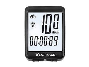 Велокомпьютер беспроводной West Biking 0702054 2.1' Черный (5010-15141)