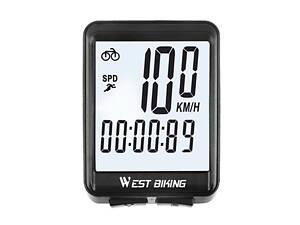 Велокомпьютер проводной West Biking 0702054 Черный (5010-15142)