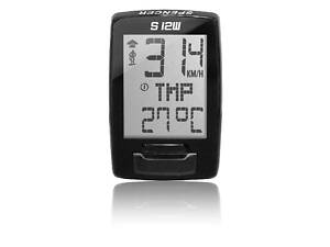 Велокомп'ютер Spencer S12W 12 функцій, бездротовий, чорний (LIV024)