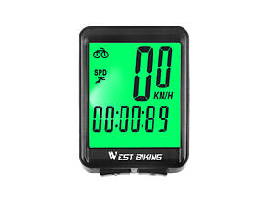 Велокомпьютер West Biking 0702054 2.1' Зеленый (7729-28075)