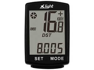 Велокомп'ютер X-light 14 функцій, провідний, чорний (A-L-0087)