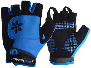 Велорукавички жіночі PowerPlay 5284 D Блакитні XS