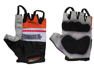 Велорукавички Sprinter 110-25 жовтогарячий L