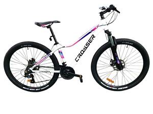 Велосипед Crosser Girl 27,5' (рама 13) бело-розовый
