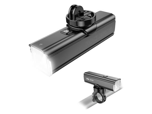 Велосипедна фара Rockbros RHL-1500, IPX6, Велосипедний ліхтар 1500LM, 5000мАч, діод 5050 20W - Фото 1