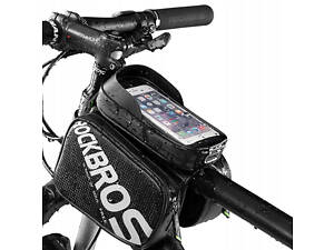 Велосипедна сумка на раму Rockbros ZH009-81 з відділом для телефону 6.2' велосумка Рокброс 1.5L, Чорна