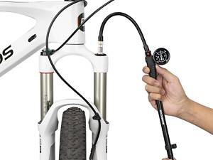 Велосипедный насос высокого давления Rockbros 42320003001 с манометром 300psi для вилок и амортизаторов