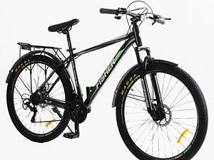 Велосипед Спортивный Corso Fisher 29' дюймов с оборудованием Shimano 21 скорость (FS-31182) рама стальная 21', собран на