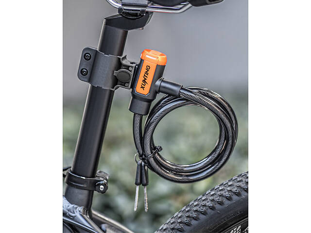 Велосипедний тросовий замок Xunting з кріпленням і ключами 120 см протиугінний для велосипеда самоката - Фото 2