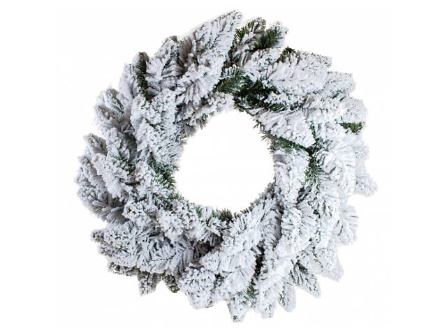Венок искусственный рождественский заснеженный YES Альпийский 903607 70 см