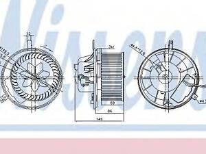 Вент.пічки AI A 3S 3(03-)1.2 TFSI(+)[OE 1K1820015] NISSENS 87032 на VW PASSAT (362)