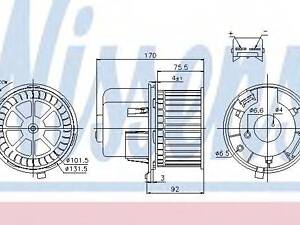 Вент.пічки FD TRANSIT(94-)2.0 EFi(+)[OE 7188531] NISSENS 87061 на FORD TRANSIT автобус (E_ _)