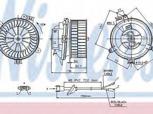 Вент.пічки MB E W 124(84-)200(+)[OE 1248200142] NISSENS 87153 на MERCEDES-BENZ седан (W124)