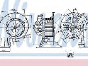 Вент.пічки OP SIGNUM(02-)1.8 i 16V(+)[OE 1845089] NISSENS 87025 на SAAB 9-3 седан (YS3F)