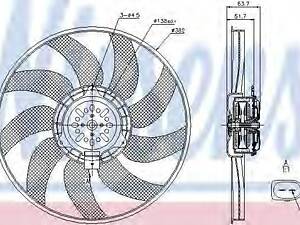 Вент-р AI A 4S 4(07-)1.8 TFSI(+)[OE 8K0959455G] NISSENS 85728 на AUDI A7 Sportback (4GA, 4GF)