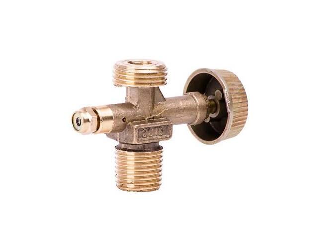 Вентиль газу Intertool — для плити турист, газових балонів і пальників (W21,8 — 14LH x W19,8 — 14DIN4 - Фото 2