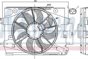 Вентилятор (комплект) DACIA LOGAN / DACIA SANDERO / DACIA LOGAN MCV 2004-2018 г.