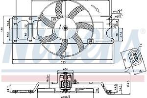 Вентилятор (комплект) DACIA LOGAN (LS_) / RENAULT LOGAN (LS_) 2003-2012 г.