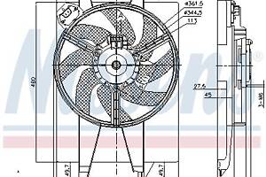 Вентилятор (комплект) FORD C-MAX (DM2) / FORD FUSION (JU_) 2001-2014 г.