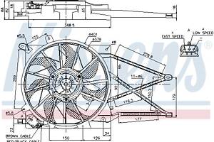 Вентилятор (комплект) OPEL ASTRA G (T98) / OPEL ZAFIRA A (T98) 1998-2009 г.