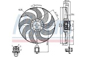 Вентилятор (комплект) OPEL ASTRA J GTC / OPEL CASCADA (W13) 2005-2019 г.