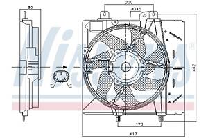 Вентилятор (комплект) PEUGEOT 301 / DS DS 3 (SA_) / CITROEN C3 (SC_) 2002-2022 г.
