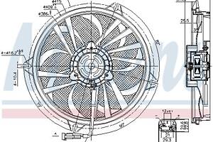 Вентилятор (комплект) PEUGEOT PARTNER (5_, G_) 1996-2015 г.