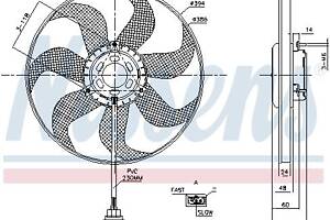 Вентилятор (комплект) VW FOX (5Z1) / VW POLO (6R) / SEAT IBIZA (6J1) 1999-2022 г.