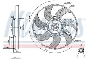 Вентилятор (комплект) VW GOLF (1K1) / AUDI A3 (8P7) / AUDI TT (8J9) 2003-2021 г.