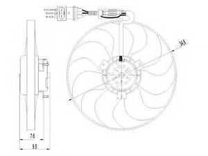 Вентилятор, охлаждение двигателя NRF 47064 на VW POLO (6N1)