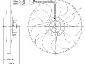 Вентилятор, охлаждение двигателя NRF 47204 на VW POLO (6N1)