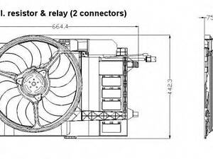 Вентилятор, охлаждение двигателя NRF 47302 на MINI MINI (R50, R53)