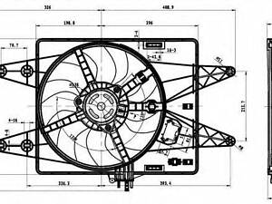 Вентилятор, охлаждение двигателя NRF 47430 на FIAT DOBLO (223, 119)