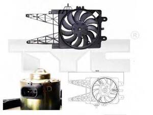 Вентилятор, охлаждение двигателя TYC 8090008 на FIAT PUNTO (188)