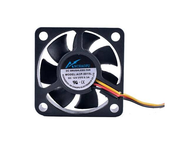 Вентилятор 50x50x15 12v 3-pin - Фото 3