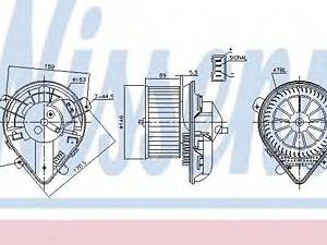 Вентилятор FIAT SCUDO (220) (96-) 1.9 TD NISSENS 87179 на PEUGEOT 806 (221)